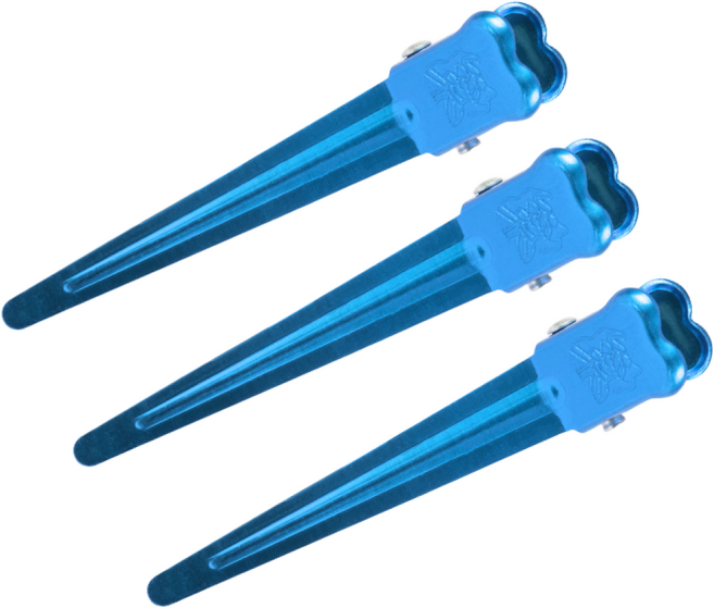 [로웰] 도노 픽스 헤어핀 3ea(핀컬핀 볼륨핀 뿌리볼륨 연예인뿌리볼륨 앞머리고정 앞머리고정핀 미용실핀 집게핀), 3개, 블루