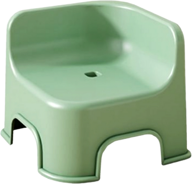 아기 어린이 유아 의자 놀이바 욕실 주방 다용도 등받이 모서리 낮은 미니 단쵸, 초록