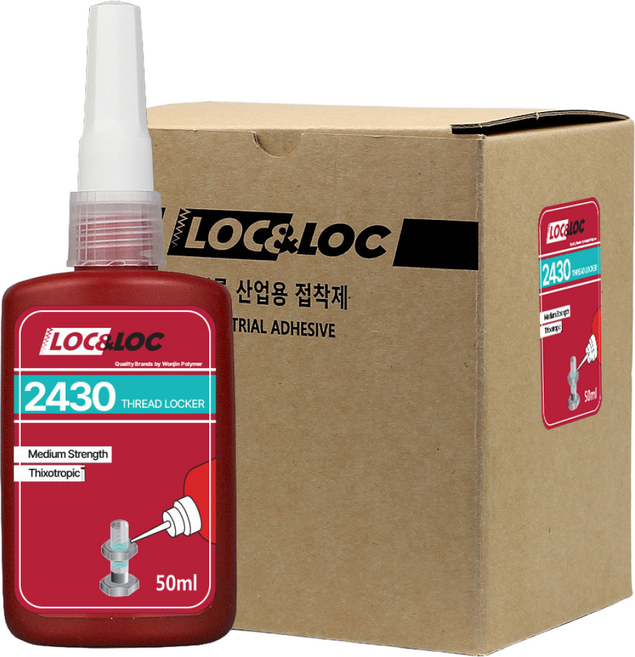 록앤록 2430/2710/2770 (50ml) 한박스 10개입 나사고정제 나사풀림방지제 나사 접착제 본드 산업용 볼트 너트 풀림방지, 2430(50ml)한박스, 10개