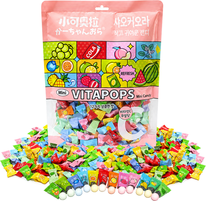 샤오커오라 비타팝스캔디 12가지맛 믹스, 500g, 1개