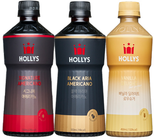 [할리스] 시그니처 아메리카노 550ml 6개 + 블랙아리아 아메리카노 550ml 6개 + 바닐라딜라이트 로우슈거 450ml 6개