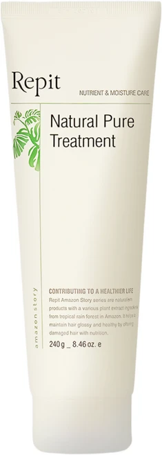 [공식] 레삐 내추럴 퓨어 손상모 트리트먼트, 1개, 240ml - 쿠팡