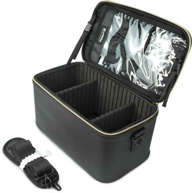 에이프라하 메이크업 가방 미용 박스 출장 칸막이 화장품 네일 대용량 정리 케이스, 1개