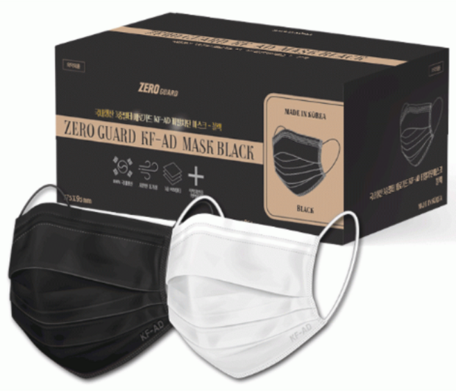 KFAD 제로가드 마스크 일회용 비말차단용 덴탈, 100개입, 1개, 화이트