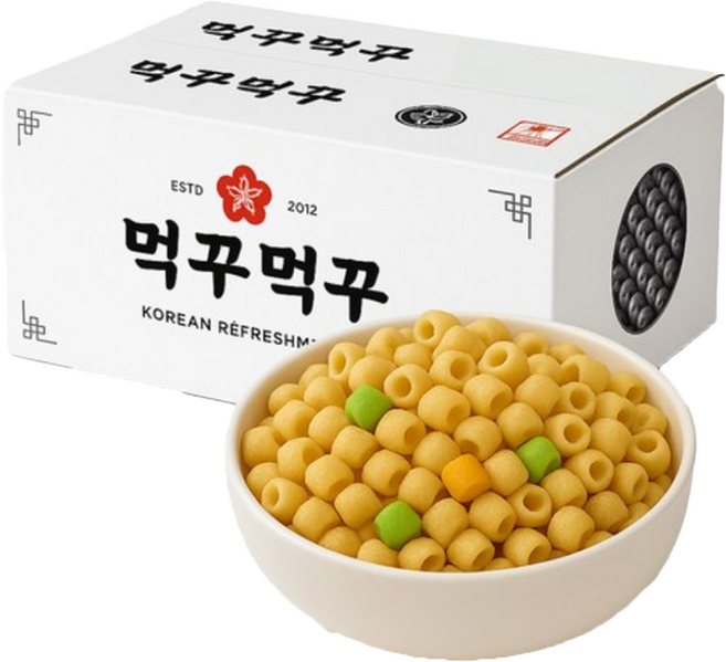 먹꾸먹꾸 레인보우 마카로니 뻥튀기 과자 550g 1박스, 1개