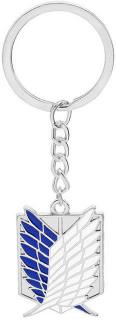 livinglit 진격거 조사병단 키링 자유의 날개 목걸이 코스프레 펜던트, 1개, 조사병단 열쇠고리