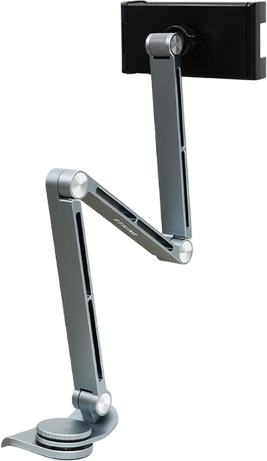 맥세이프 마그네틱 핸드폰 태블릿 아이패드 자바라 거치대 누워서 유튜브 침대 항공샷 수직 촬영, 집게형, 그레이