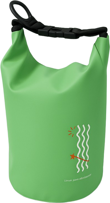 트리야 드라이백 방수가방 수영가방 워터파크가방 휴양지가방 트래킹가방, 2L, 라임그린
