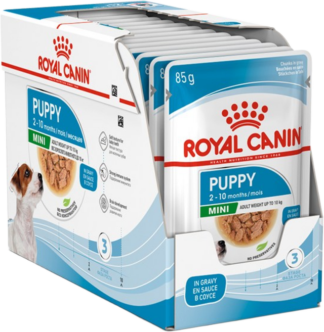 로얄캐닌 강아지 습식사료 미니 퍼피 파우치, 12박스, 85g