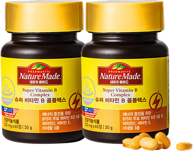 네이처메이드 슈퍼 비타민 B 콤플렉스, 60정, 2개