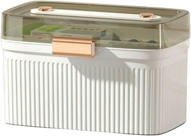 라베니처 가정용 구급 2단 의약품 정리함 대형, 1개, 화이트