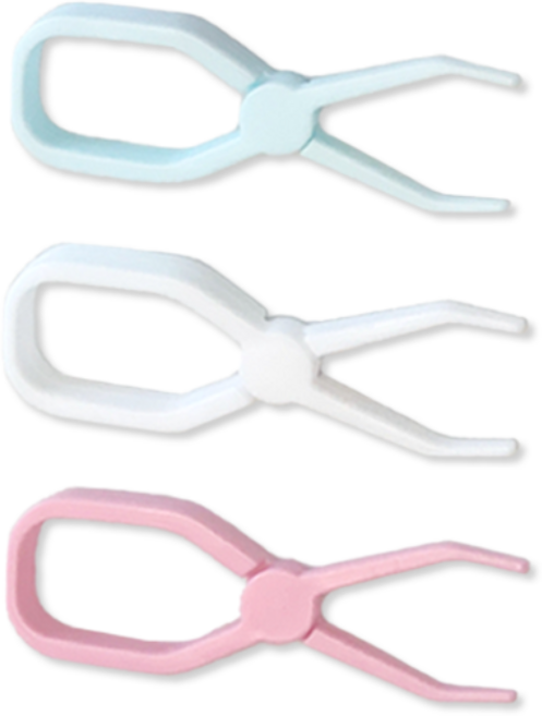 렌즈소녀 베이비 렌즈 집게, 3개, 골고루