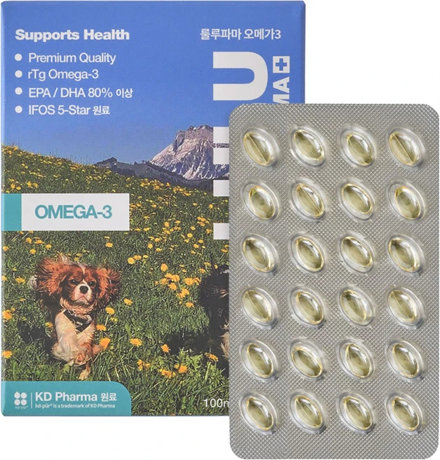 룰루파마 반려동물 영양제, 60정, 오메가3, 1개 - 쿠팡