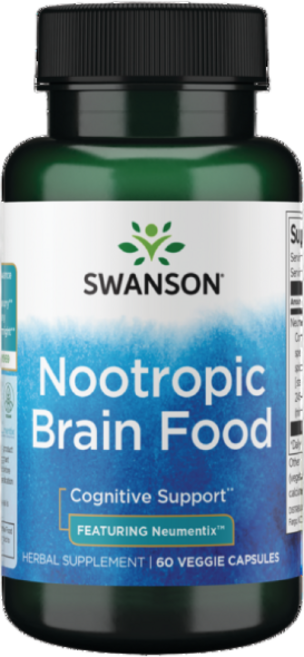 스완슨 누트로픽 브레인 푸드 베지 캡슐, 1개, 60정