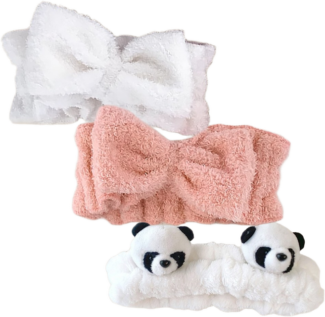 더웰 러블리 고수면 극세사 헤어밴드, 핑크, 1개