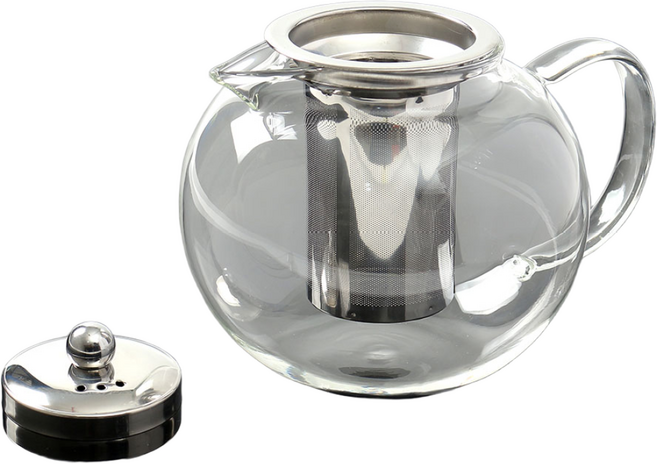 내열유리 티포트, 혼합색상, 1.3L, 1개