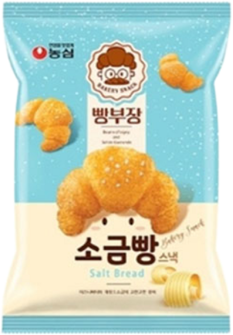농심 빵부장 소금빵, 55g, 10개