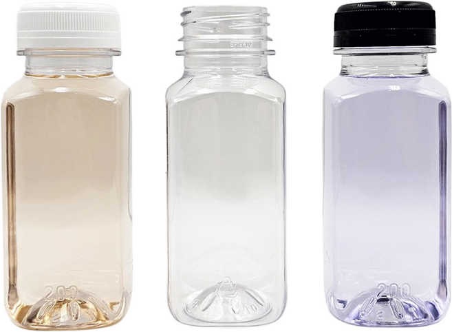 [보틀스] 200페트병 200미리 200ml 투명 사각 페트병 주스병 플라스틱병 공병 소분병 작은병 소용량 미니병 국산, 백색(38파이), 1개