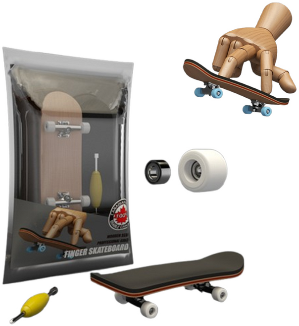 기본 핑거보드 손가락 스케이트보드 fingerboard, 화이트바퀴, 1개