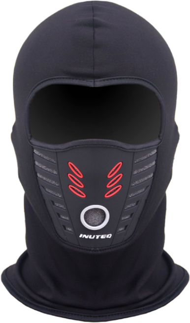 1+1방한 기모 방진 바라클라바 스키 자전거 오토바이 현장, 블랙