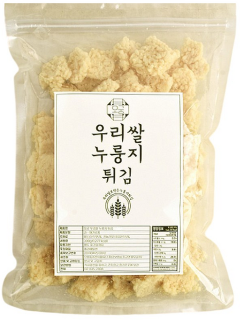 오궁 국내산 쌀로 만든 우리쌀 누룽지 튀김, 200g, 3개