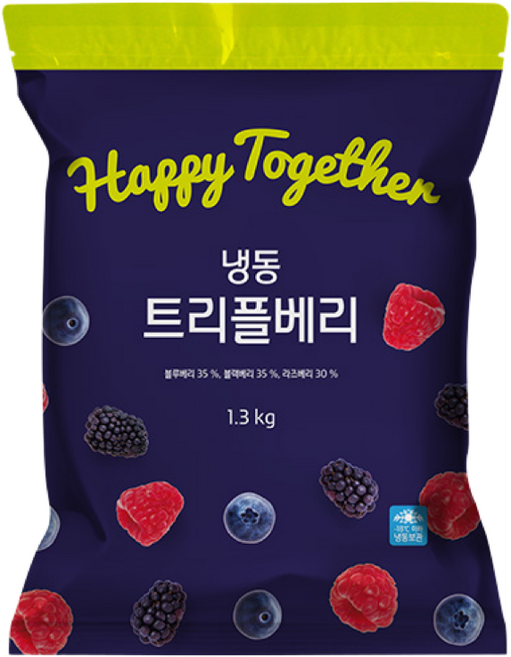[생활앤] 냉동 트리플베리 1.3kg x 1팩, 1개