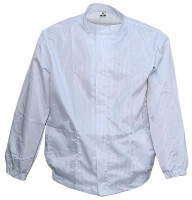 MK 제전복 방진복 상의 C카라, 화이트, 1개