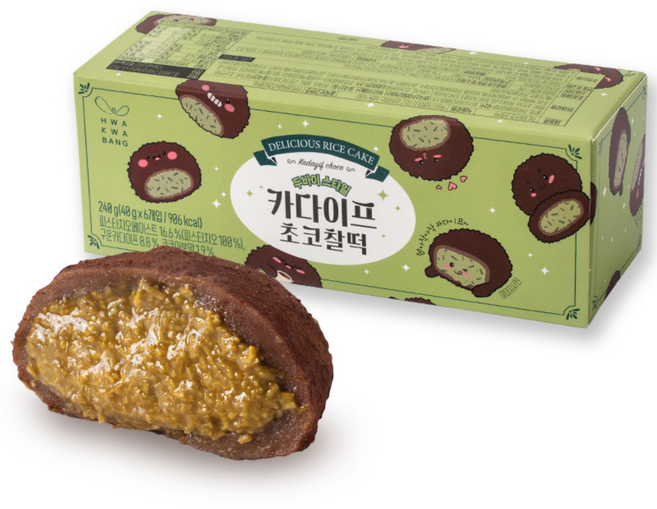 화과방 카다이프 초코찰떡 / 두바이스타일 쫀득 피스타치오, 1세트, 240g