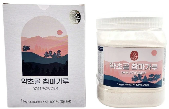 [정도원팜] 햇마 국내산100% 정도원 약초골 마가루1kg (1통) / 460g (1통), 1개 - 쿠팡