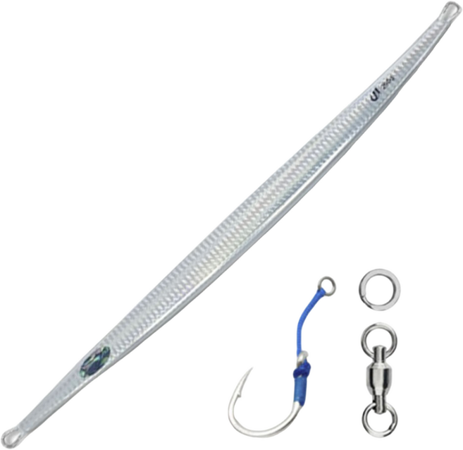 프리미엄 초장축 롱 지그 도래 훅 풀세트 방어 대구 전동 지그 메탈리나, 홀로그램, 1개, 290g