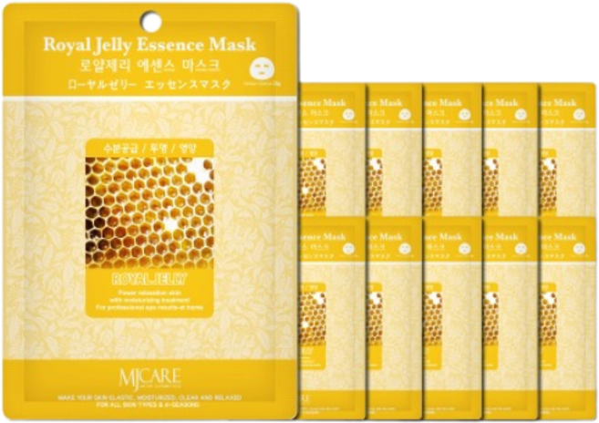 엠제이케어 에센스 마스크팩 로얄젤리 x 23g 수분공급 + 투명 영양 1일1팩, 1개, 30개입