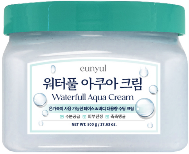 은율 워터풀 아쿠아크림 500g 대용량 고보습 수분크림, 1개