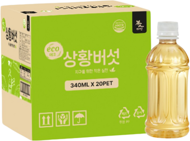 무라벨 에코 상황버섯 340ml 20입, 1박스