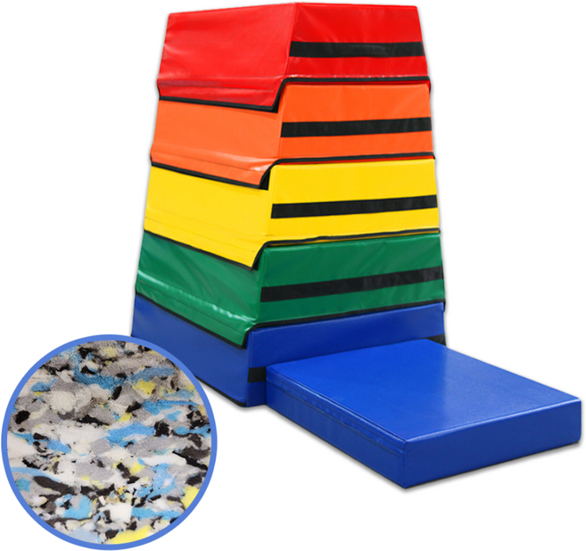 EDTC 3단 4단 5단 안전한 스펀지 뜀틀 멀리뛰기 매트, 1개