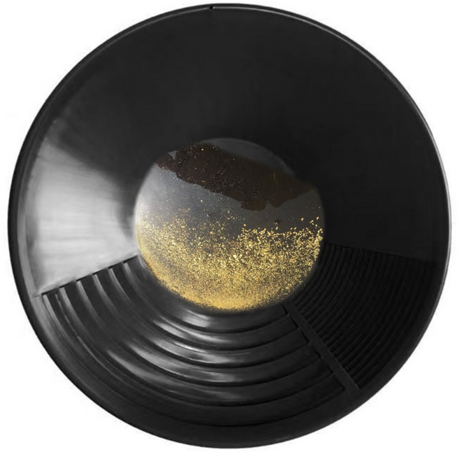 단정한 금정씨 초보자 전문가용 사금전용 패닝접시 금채취 필수템 휴대용 사금패닝접시 금탐지 도구, 검정, 1개