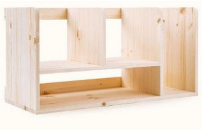 솔이솔문 레드파인 원목 책꽂이 책상 사무실 책선반 수납 1단 2단, 내추럴(무도장)