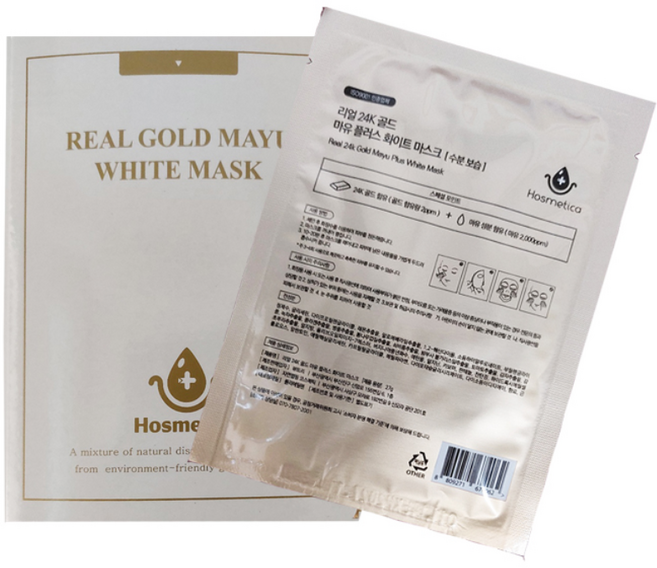 뷰티모아 화이트 마스크팩 27g 10장 호스메티카 리얼 24K 골드 마유 플러스
