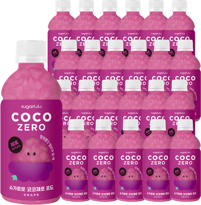 슈가로로 코코제로 포도, 340ml, 24개