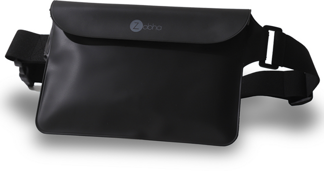 조브하 멀티 4중잠금 워터쉴드 힙색 클러치 크로백 방수팩 1개, 블랙