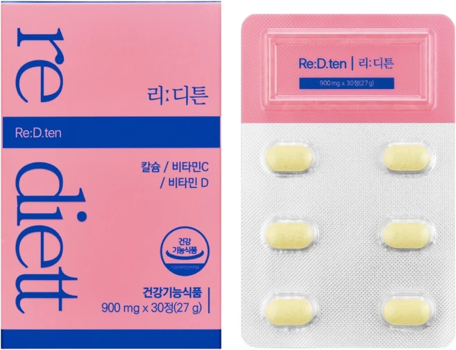 리디에뜨 리디튼 치아 산호칼슘 코랄칼슘 건강기능식품, 1박스, 30정 - 쿠팡