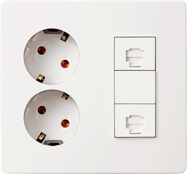 신동아 리젠 아파트 매립 통합수구 통합 콘센트 통신 커버 2구 콘센트/8P 2구, 1개