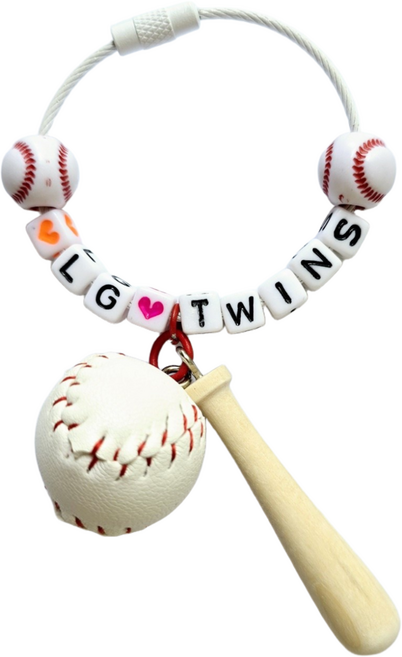 야구 키링, LG트윈스(흰색), 1개