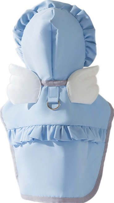 유유라키 반려동물 후디 망토 레인코트 강아지 우비, 블루, 1개