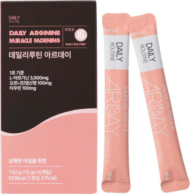 데일리루틴 아르기닌3000 시너지 비타민 콤부차 분말 스틱 약사설계, 150g, 1박스