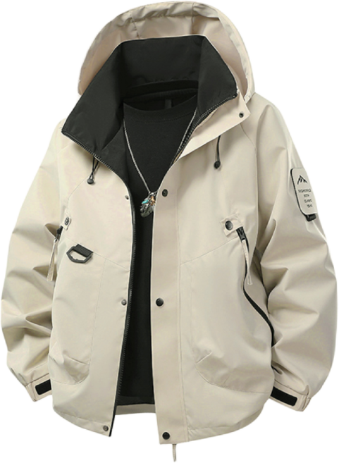 남성 고프코어 후드 바람막이 점퍼 방수 자켓 봄 가을 등산 아웃도어 빅사이즈 WI247J