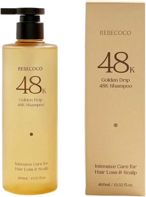 레베코코 골든드립 48K 샴푸 지루성 각질 건조가려움 유분기 탈모증상완화, 1개, 400ml