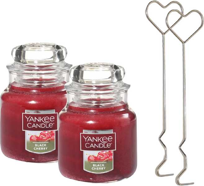 [본사정품] 양키캔들 블랙체리 2개입 자캔들소 104g + 윅디퍼 세트