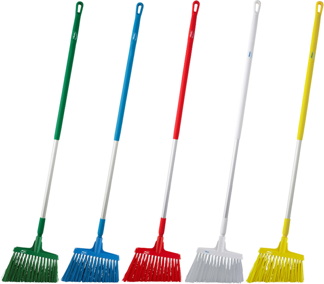 덴마크 바이칸 사선바닥비(하드)+봉 세트(1300mm), 노랑