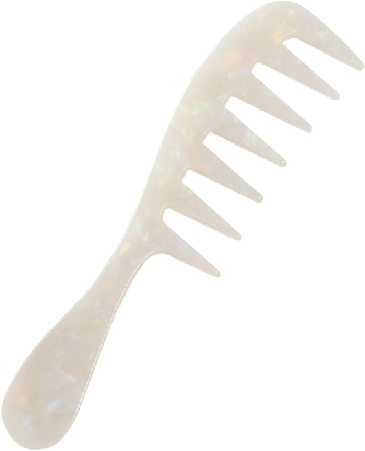 아세테이트 손잡이 머리빗 헤어 빗 브러쉬 정전기 머릿결 미용실 휴대용 도끼빗, 화이트, 1개, 화이트