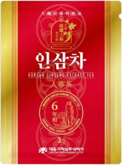 프리미엄 인삼차 국내산 6년근 고려 인삼 건삼 건인삼 과립형 진세노사이드 면역력 증진 건강차 ginseng 식약처인증 건강기능식품, 3g, 2박스